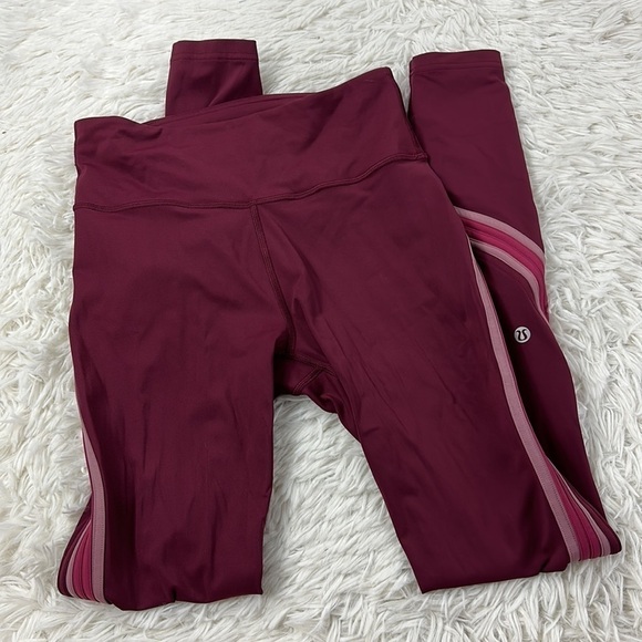Lululemon Run Crew Tight *28" Deep Ruby / Star Ruby / Figue - Picture 1 of 6